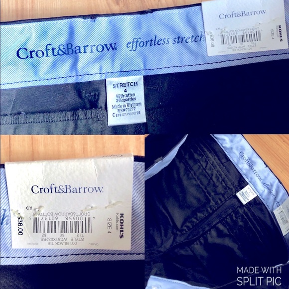 NEW CROFT & BARROW Capri Pants Black Size 4 Women’s - Picture 7 of 16